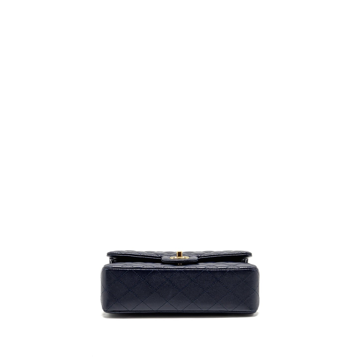 Chanel Small Classic Double Flap Bag Caviar Navy GHW (microchip)