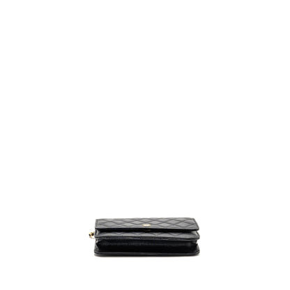 Chanel Classic Wallet on Chain Caviar Black GHW (Microchip)