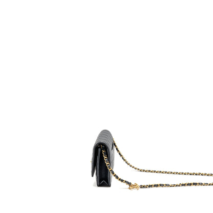 Chanel 23B Wallet On Chain with Adjustable Chain Caviar Black GHW (Microchip)
