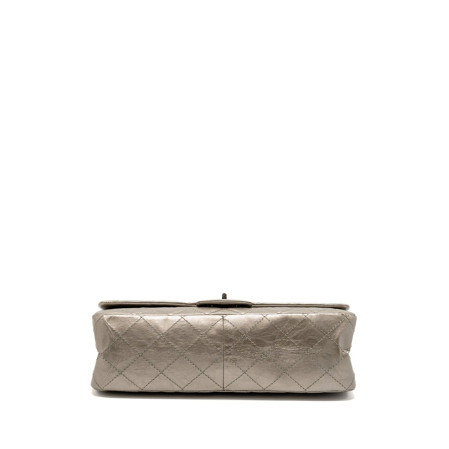 Chanel Maxi 2.55 Reissue Flap Bag Aged Calfskin IridescentÂ Light Grey Ruthenium Hardware