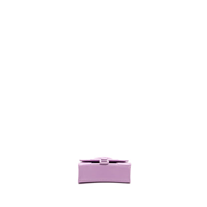 Balenciaga Mini Hourglass Purse Calfskin Light Purple