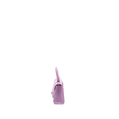 Balenciaga Mini Hourglass Purse Calfskin Light Purple