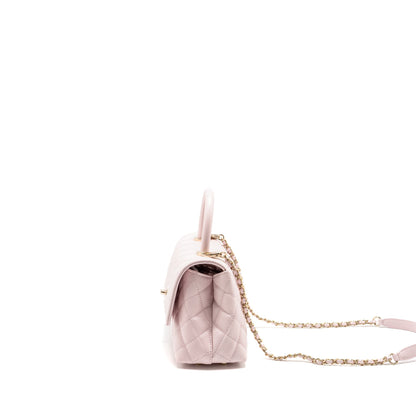 Chanel Small Coco Handle Caviar Light Pink LGHW (microchip)