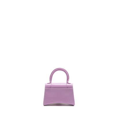 Balenciaga Mini Hourglass Purse Calfskin Light Purple