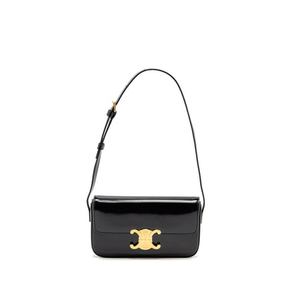 CELINE Triomphe Mini Purse Calfskin Black