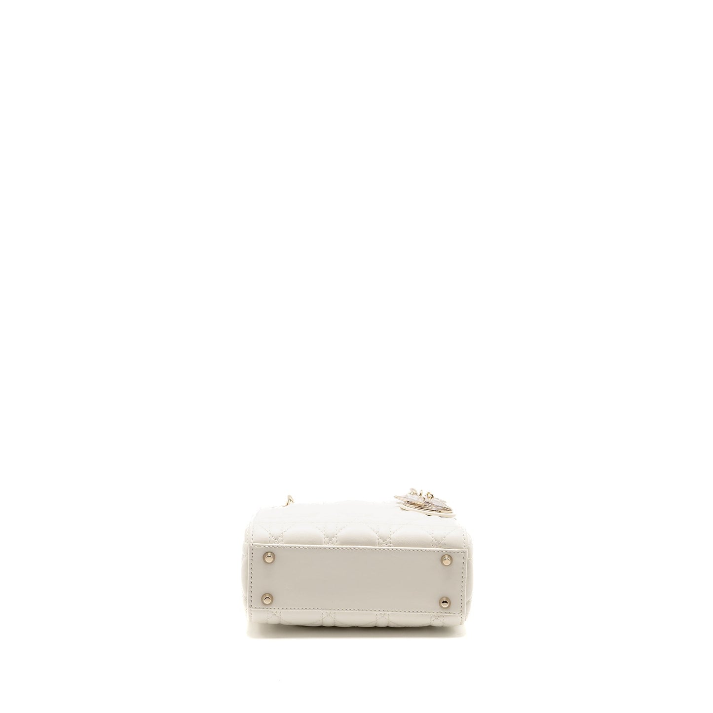 Dior Mini Lady Dior Lambskin White