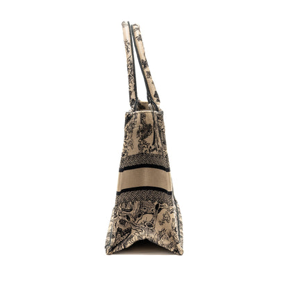 Dior Medium Dior Book Tote Toile de Jouy Reverse Embroidery Canvas Beige