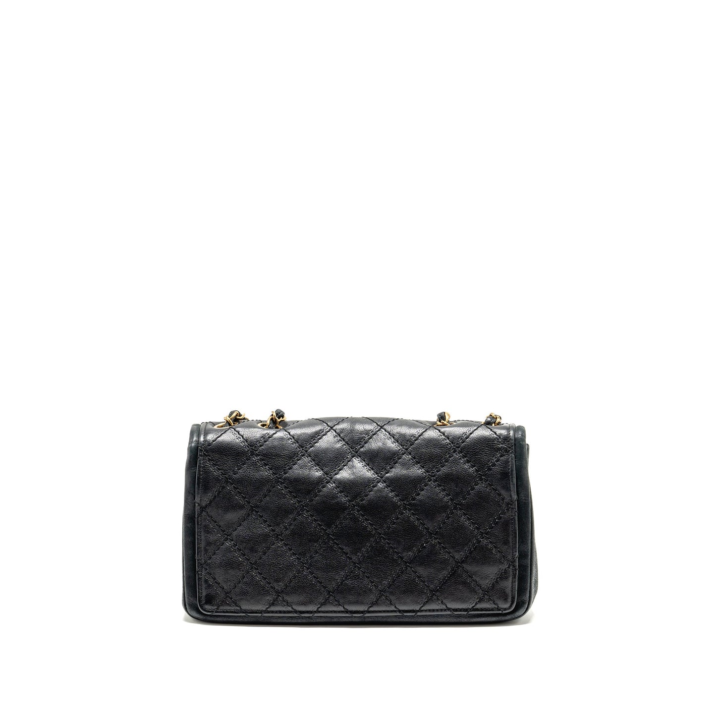 Chanel Quilted flap bag calfskin dark blue GHW
