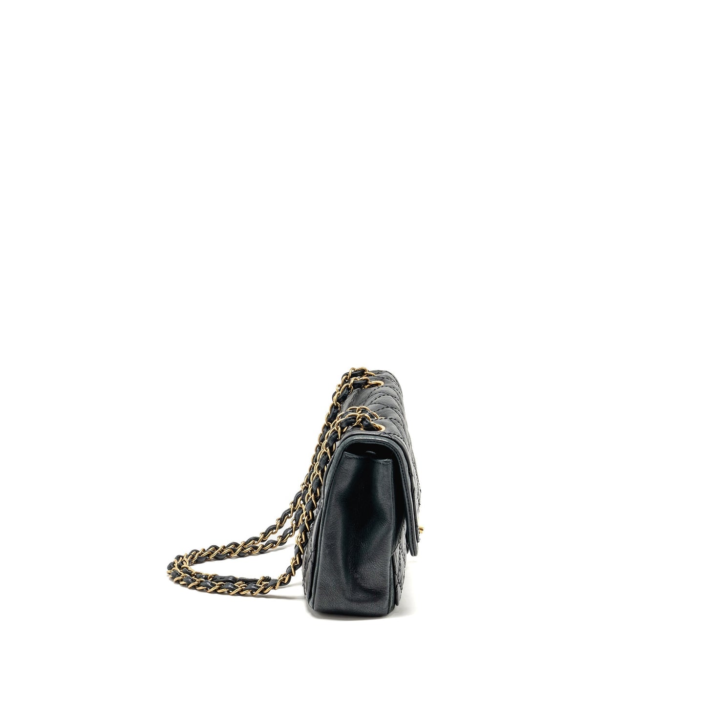 Chanel Quilted flap bag calfskin dark blue GHW