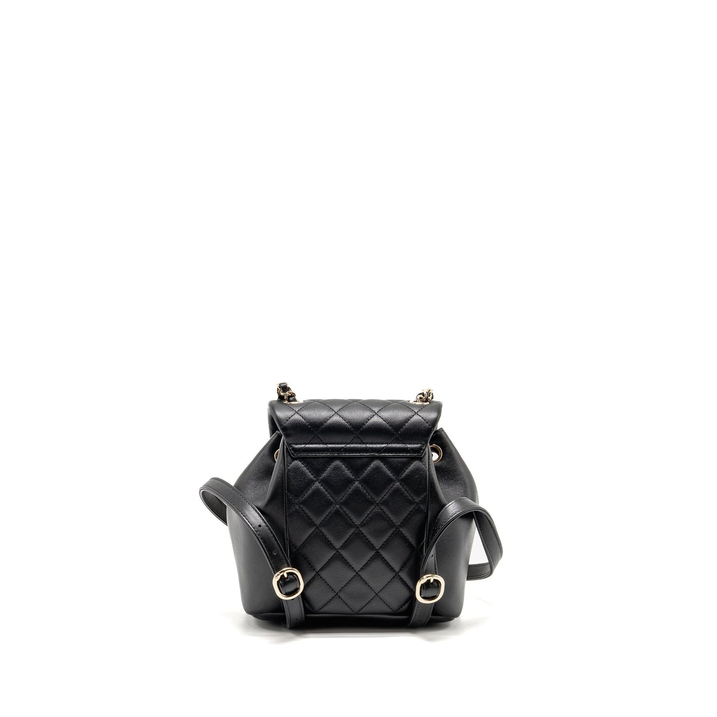 Chanel 24p Mini Duma Backpack Calfskin Black LGHW (microchip)