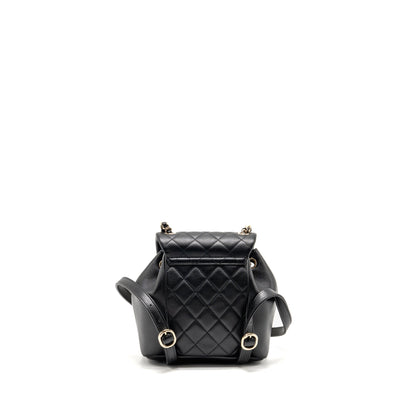 Chanel 24p Mini Duma Backpack Calfskin Black LGHW (microchip)