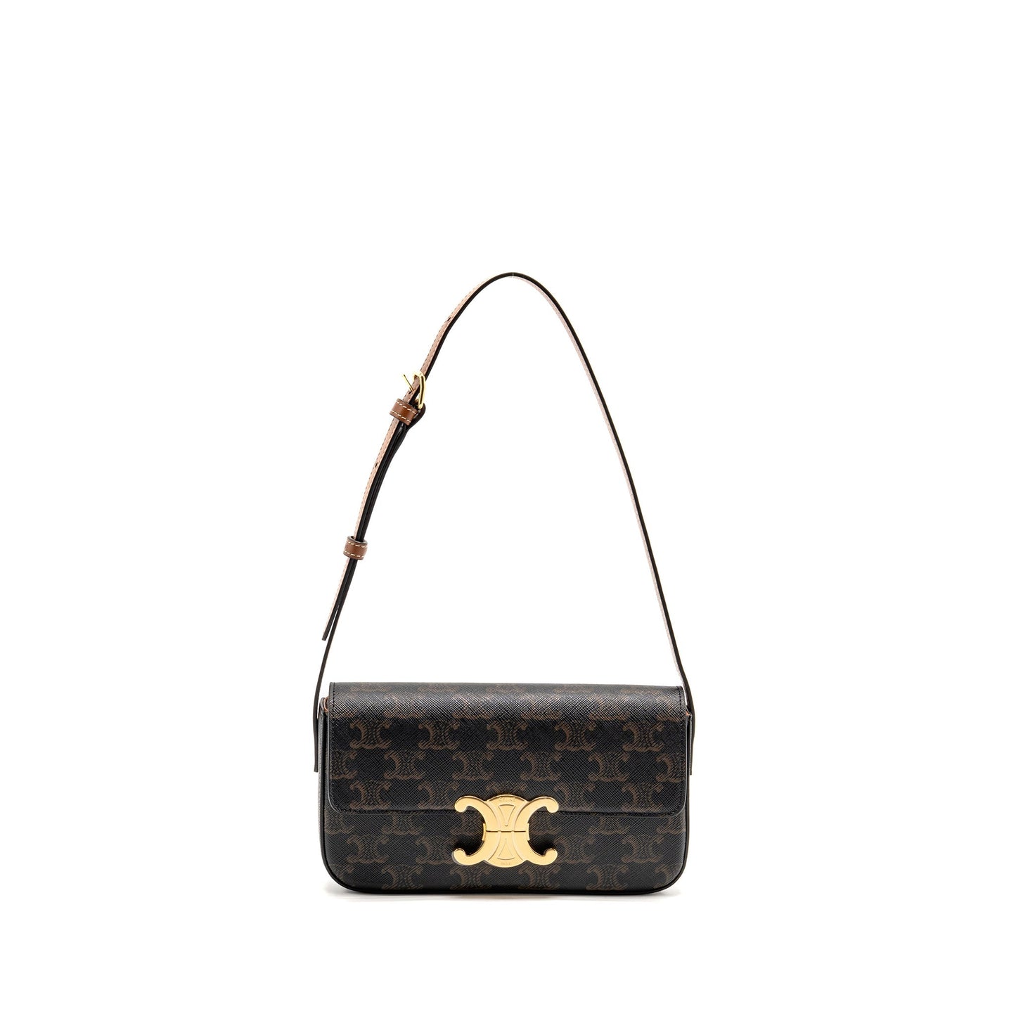 Celine Triomphe Mini Purse Claude canvas tan