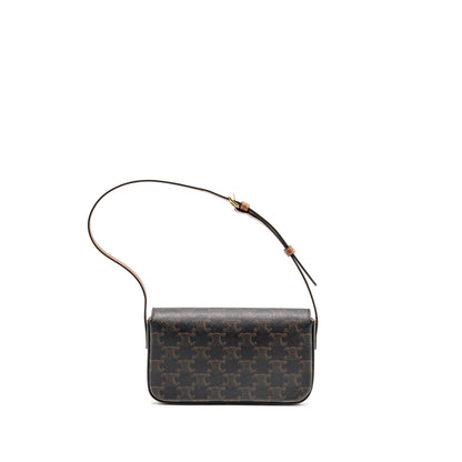 Celine Triomphe Mini Purse Claude canvas tan