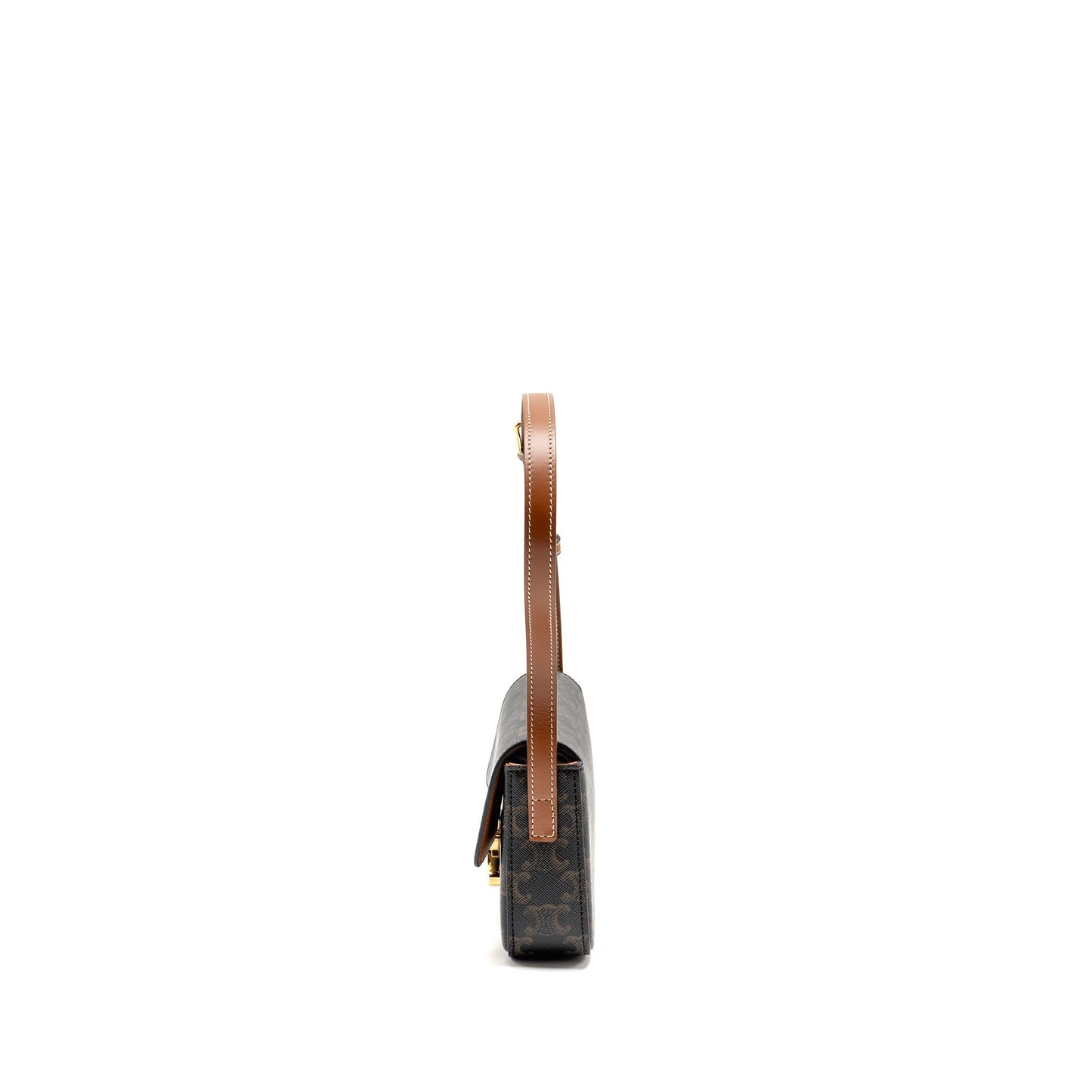 Celine Triomphe Mini Purse Claude canvas tan