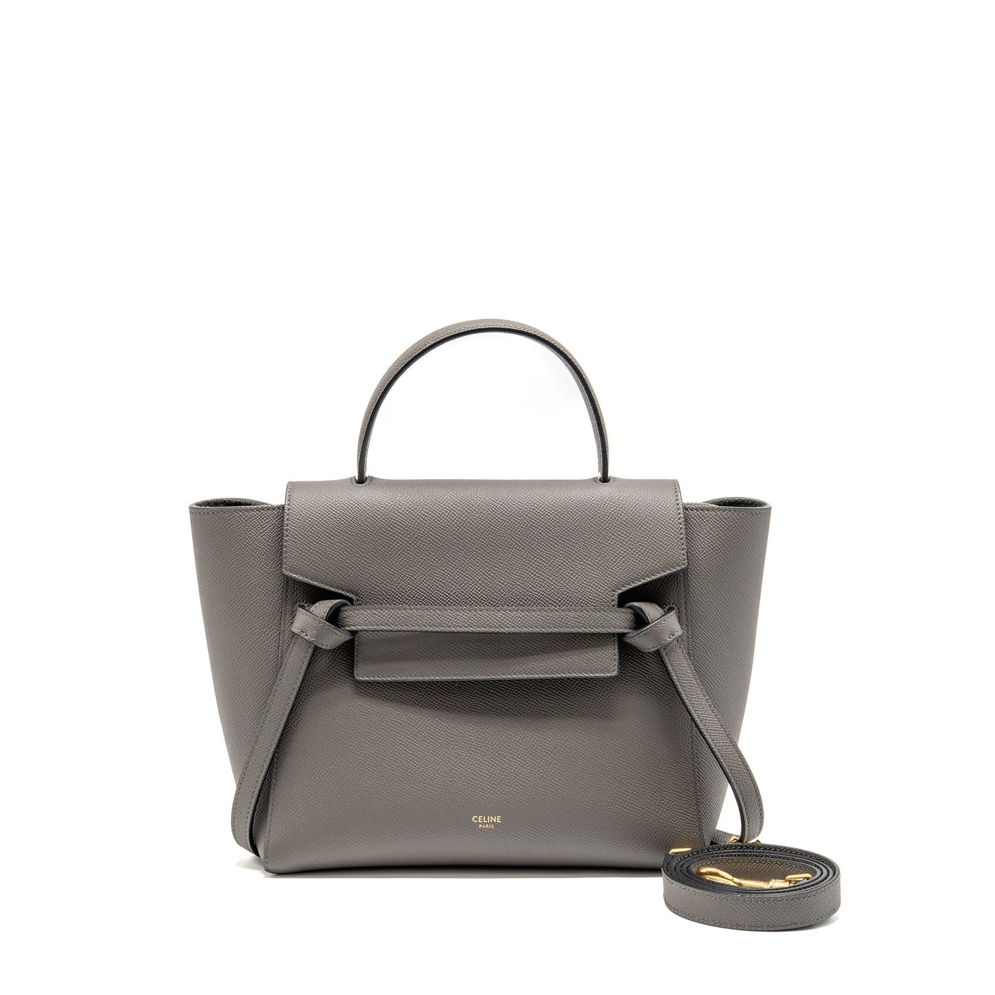 Celine Micro Belt Purse Calfskin Dark Grey