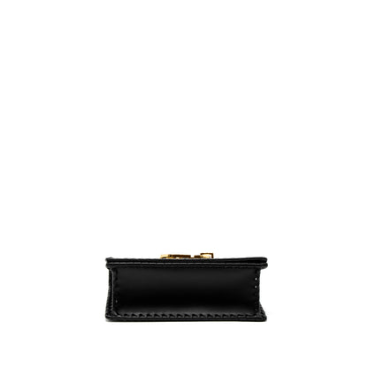 Dior 30 Montaigne Flap Purse Calfskin Black