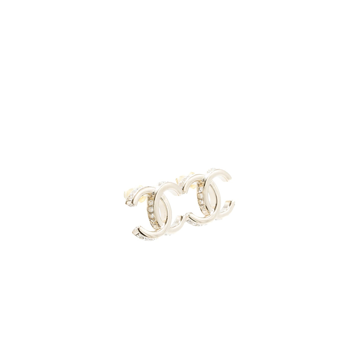 Chanel 23B CC logo with crystal earrings LGHW