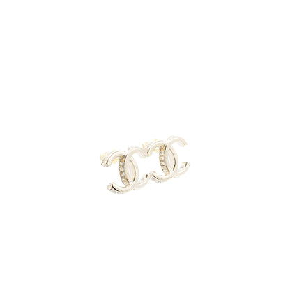 Chanel 23B CC logo with crystal earrings LGHW