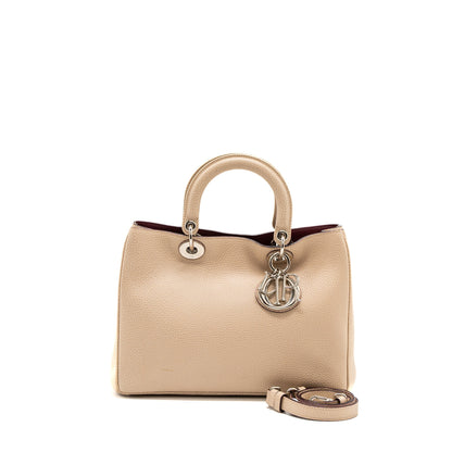 Dior Diorissimo Purse Calfskin Beige/Pink