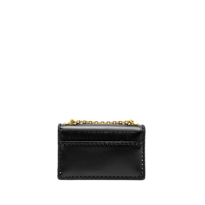 Dior 30 Montaigne Flap Purse Calfskin Black