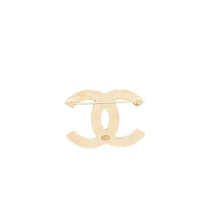 Chanel Giant CC Logo Light Pink Light Gold Tone