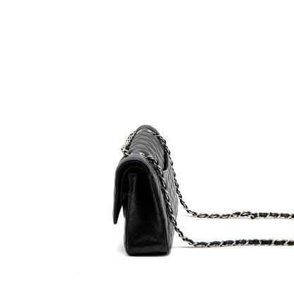 Chanel Medium Classic Double Flap Bag Caviar Black SHW