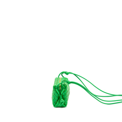 Bottega Veneta Mini Loop Camera Purse Lambskin Green
