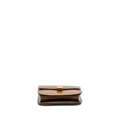 Celine Medium Classic Box Purse Calfskin Brown