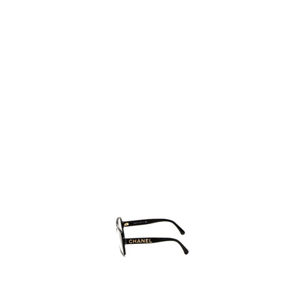 Chanel 5408-A Square Glasses Frame Letter Black GHW