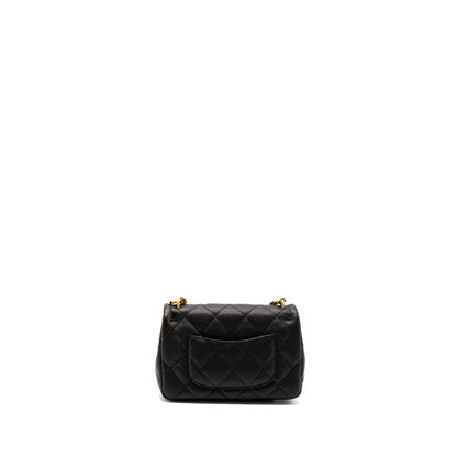 Chanel 23P mini Coco Love Flap Bag Caviar Black Brushed GHW(Microchip)