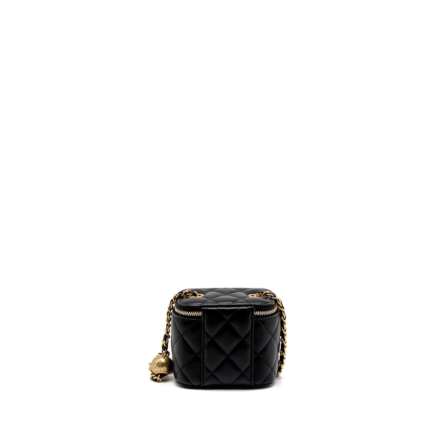 Chanel Pearl Crush Mini Vanity Case Lambskin Black GHW
