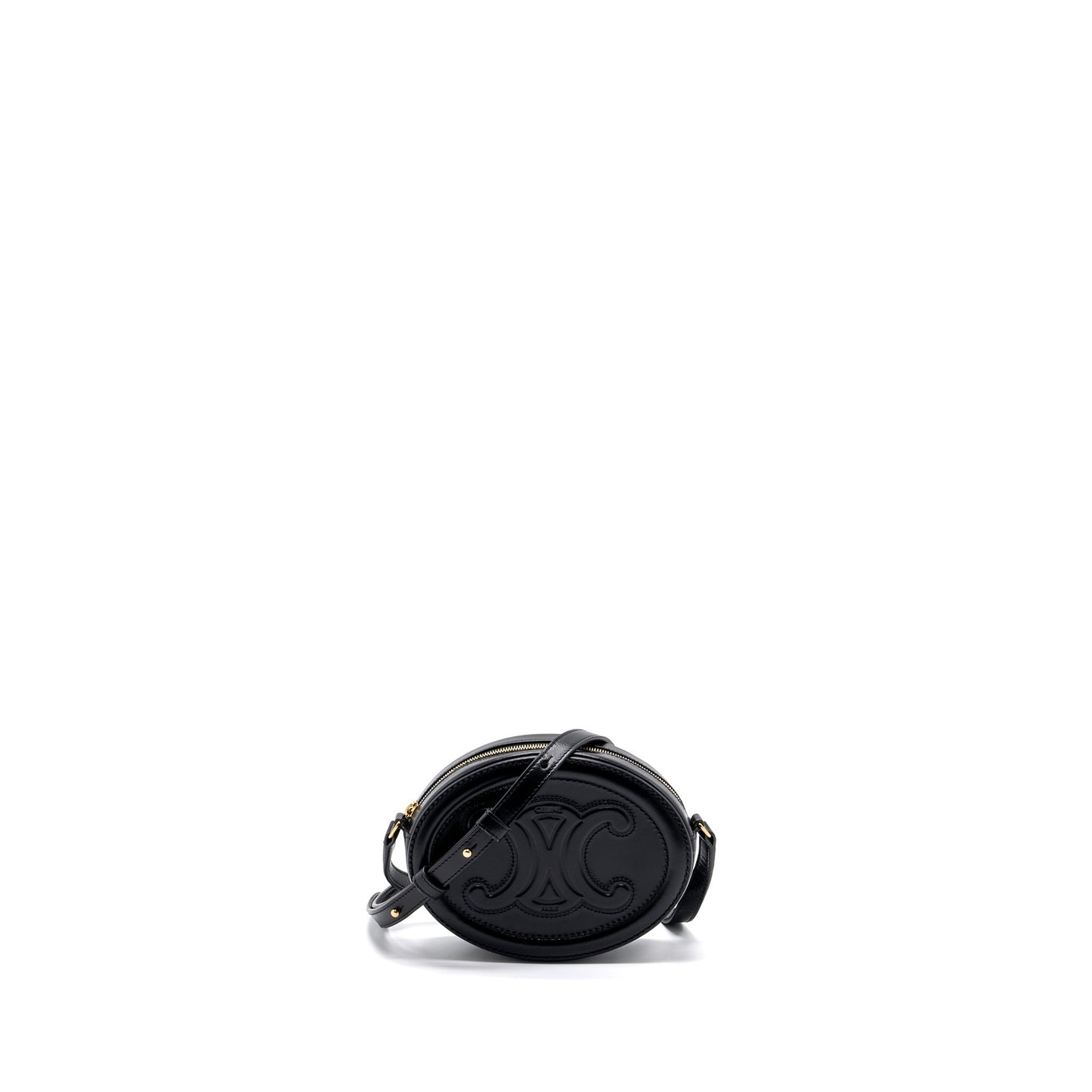 Celine Oval Purse Cuir Triumphed Calfskin Black