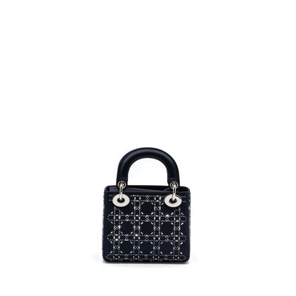Dior Mini Lady Dior Satin Crystal Dark Blue