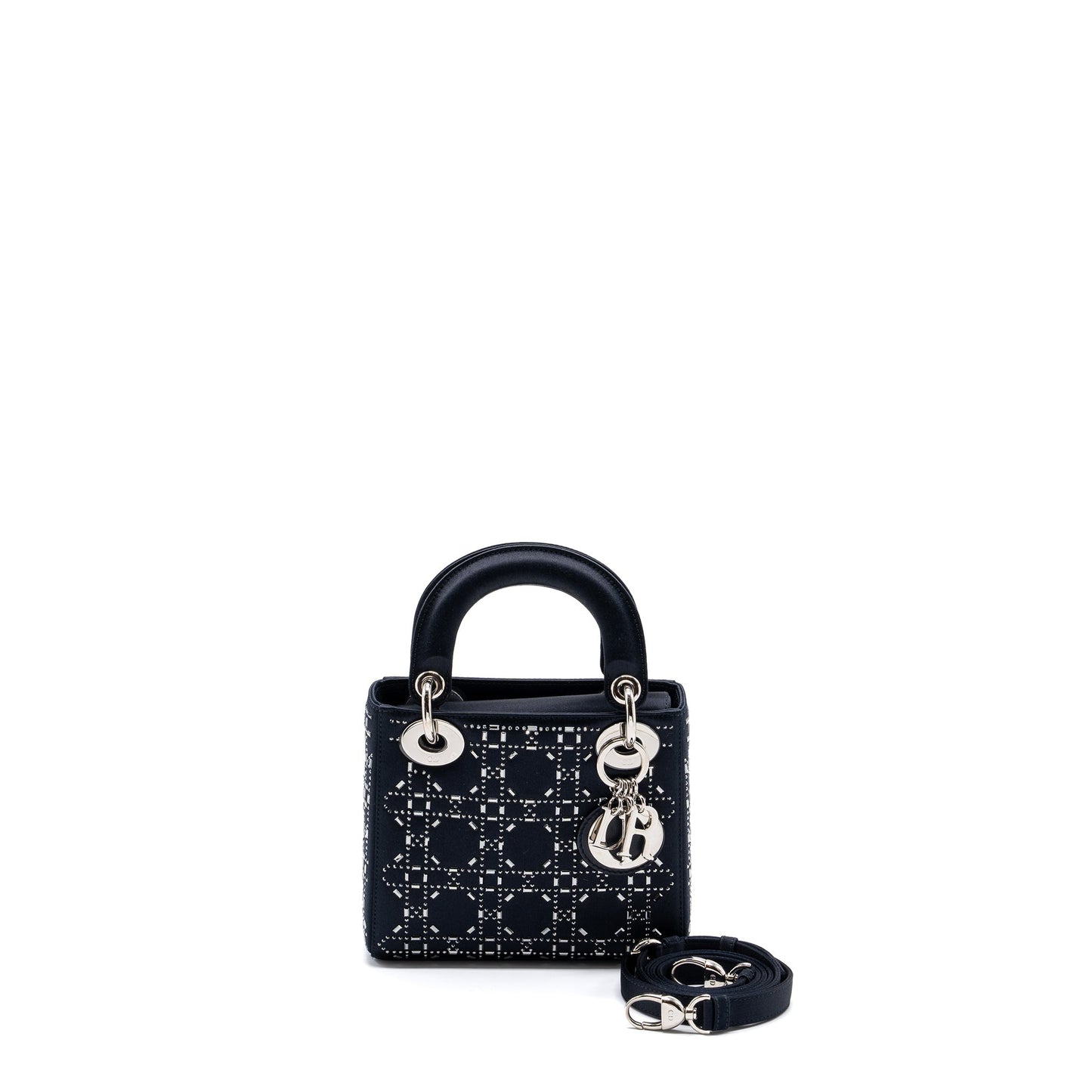 Dior Mini Lady Dior Satin Crystal Dark Blue