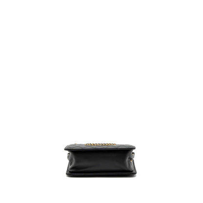 Chanel Giant CC Logo Mini Tote Bag Lambskin Black GHW