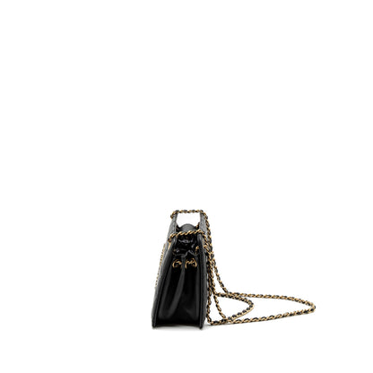 Chanel Giant CC Logo Mini Tote Bag Lambskin Black GHW