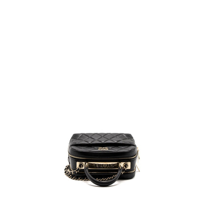 Chanel Trendy CC Top Handle Vanity Bag Lambskin Black GHW