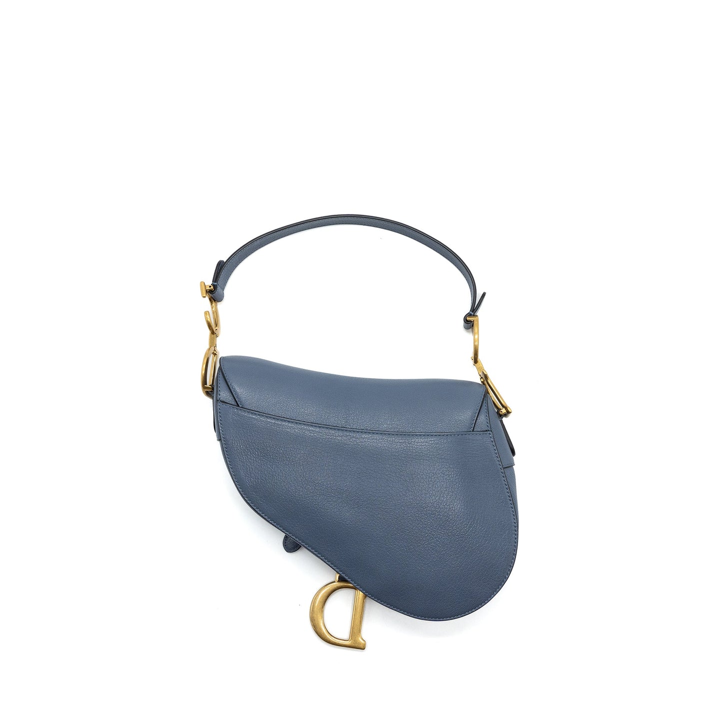 Dior medium saddle Purse goat skin light blue