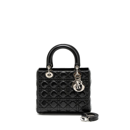 Dior Medium Lady Dior Lambskin Black