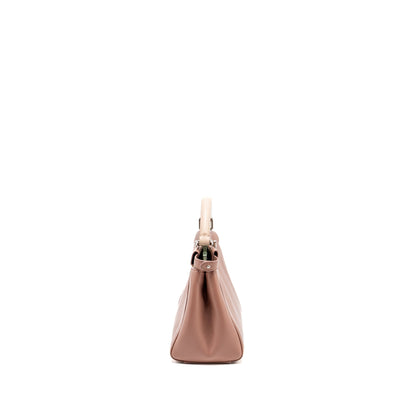Fendi mini Peekaboo Purse Lambskin Dark Pink