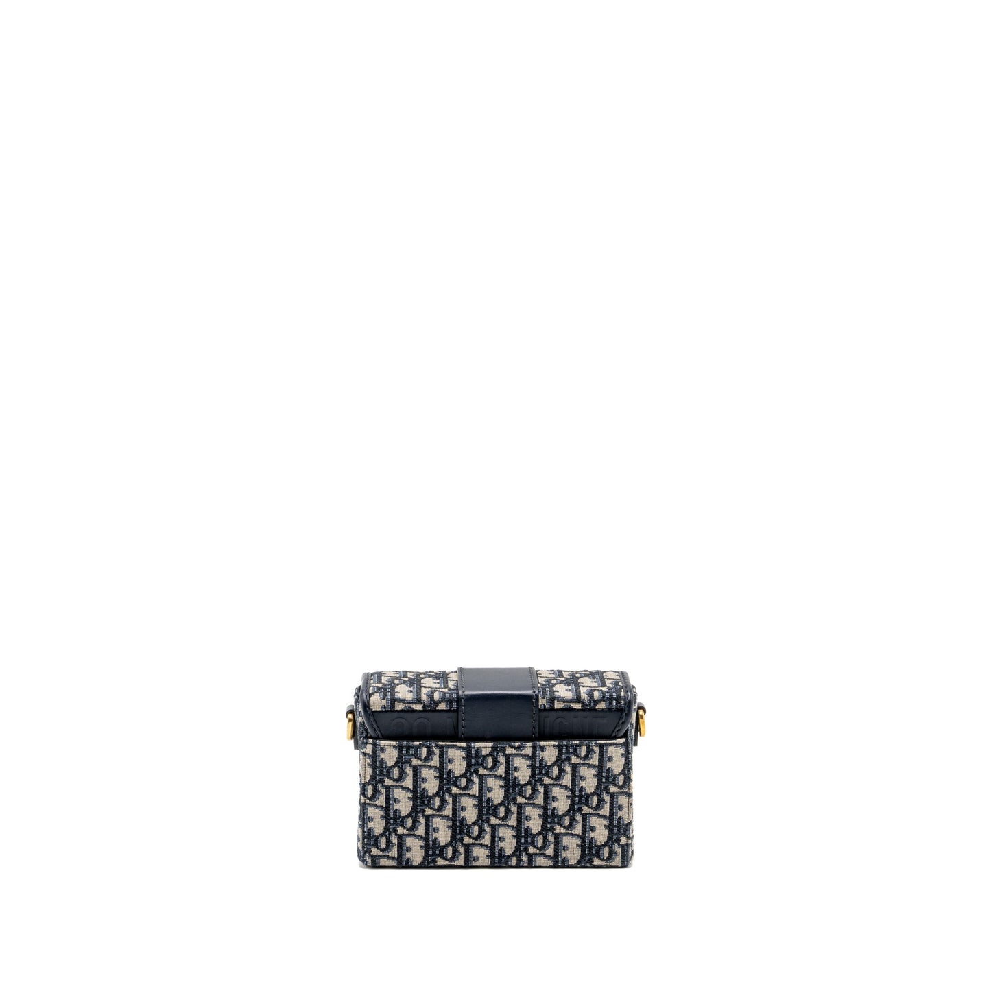 Dior 30 Montaigne mini box Purse blue oblique canvas