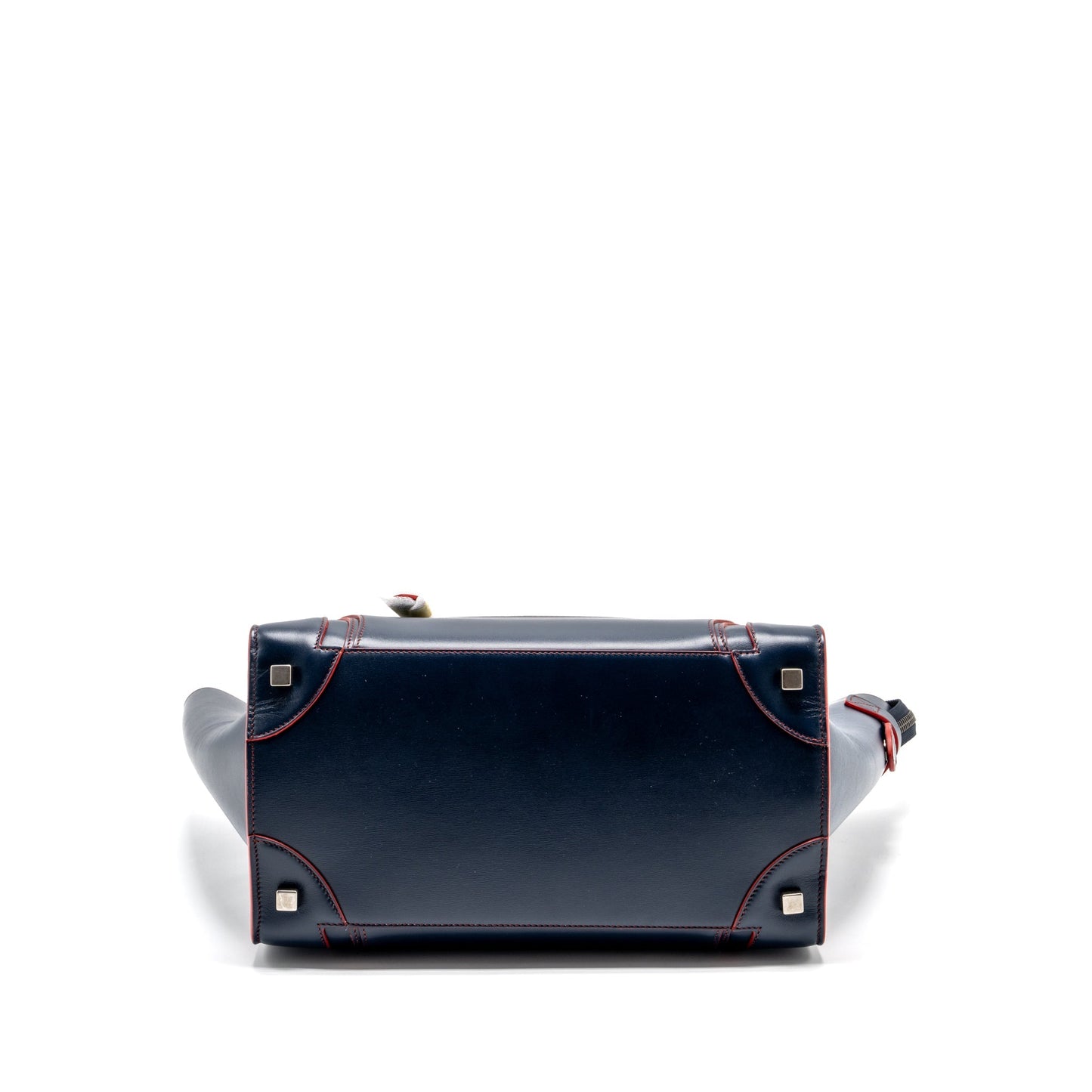 Celine Luggage Tote Purse Calfskin Blue/Red