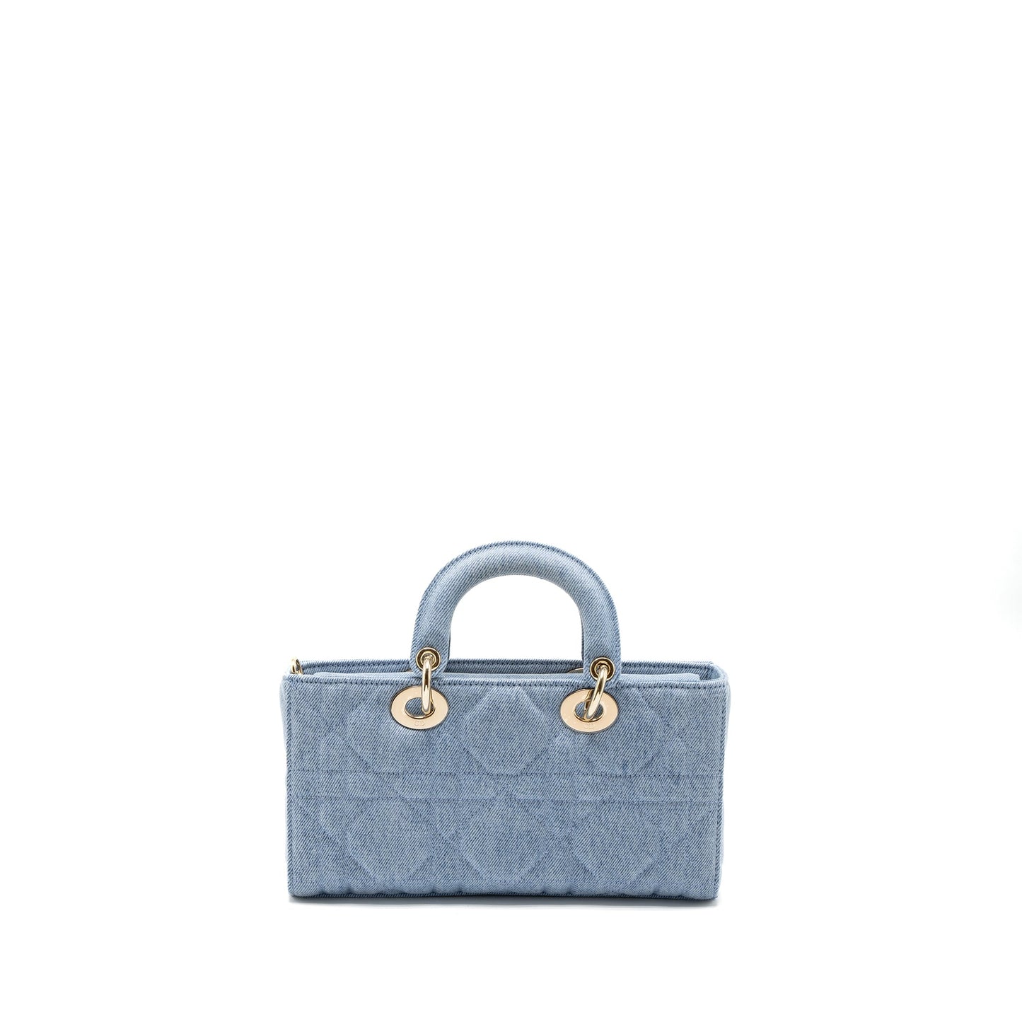 Dior Small Lady D-Joy Purse Macrocannage Denim Blue