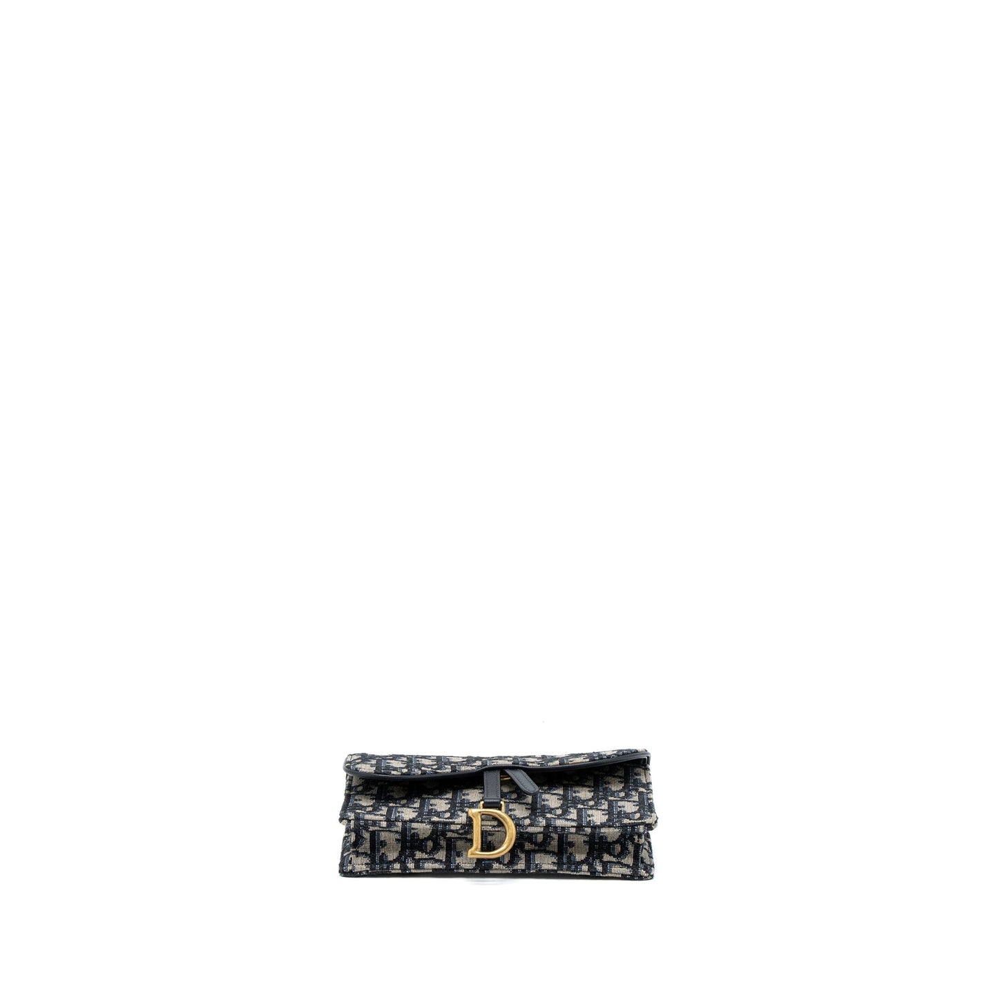 Dior Saddle Belt Pouch Blue Oblique Jacquard Canvas