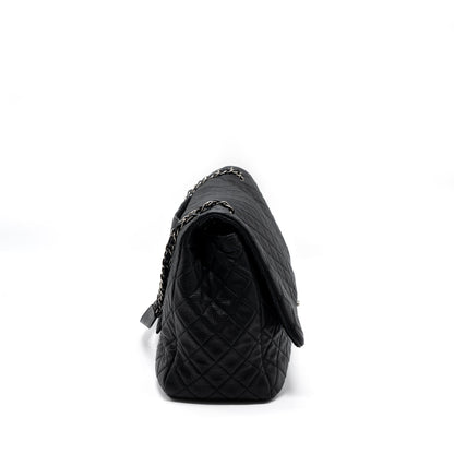 Chanel XXL classic travel flap calfskin black ruthenium hardware