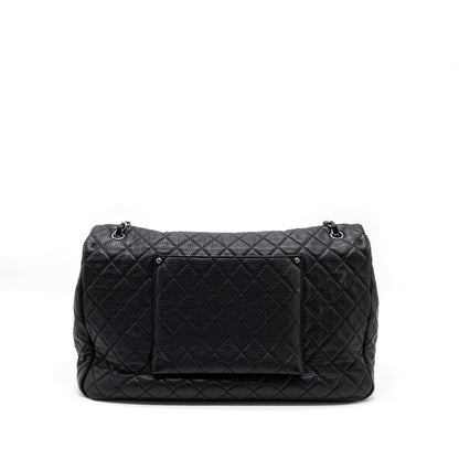 Chanel XXL classic travel flap calfskin black ruthenium hardware