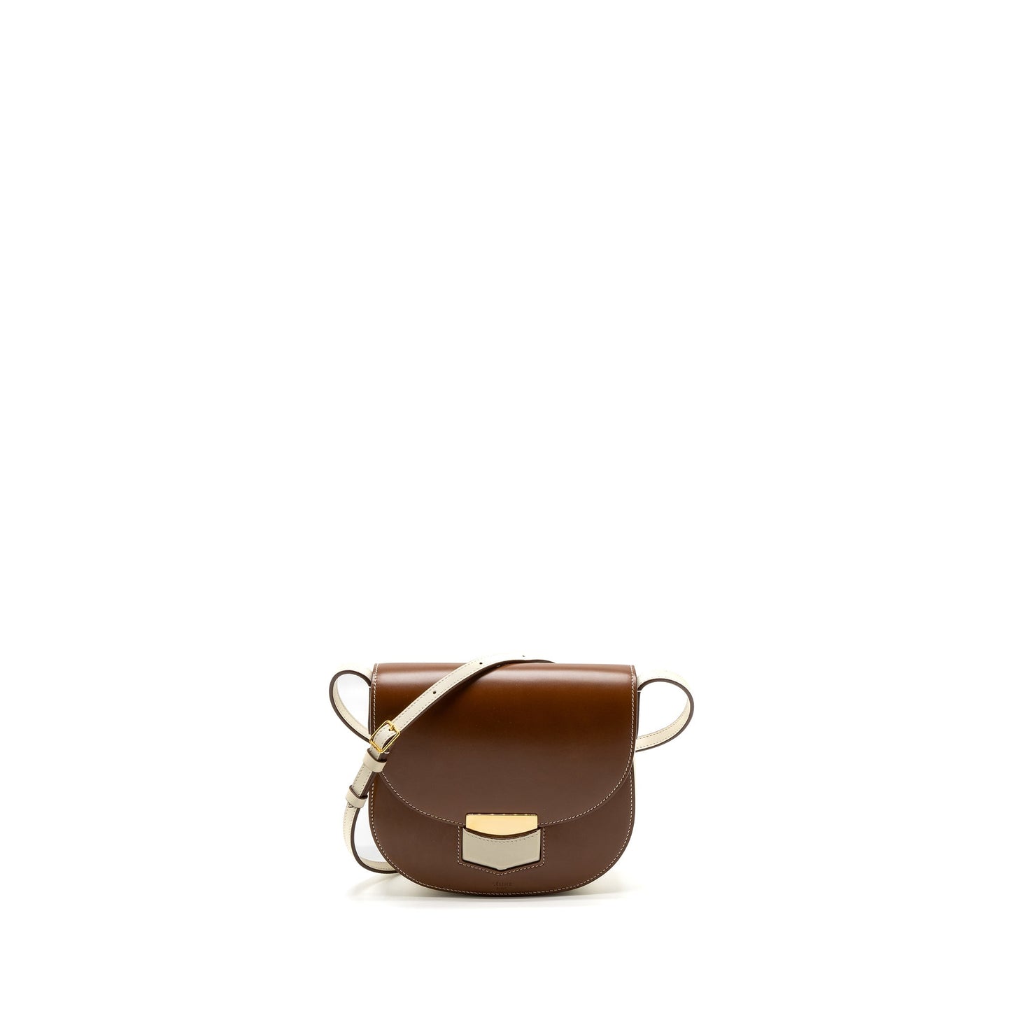 Celine Small Trotteur Purse Calfskin Brown/Multicolour