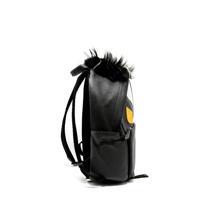 Fendi Large Backpack Calfskin/Fur/Crocodile Black/Multicolour