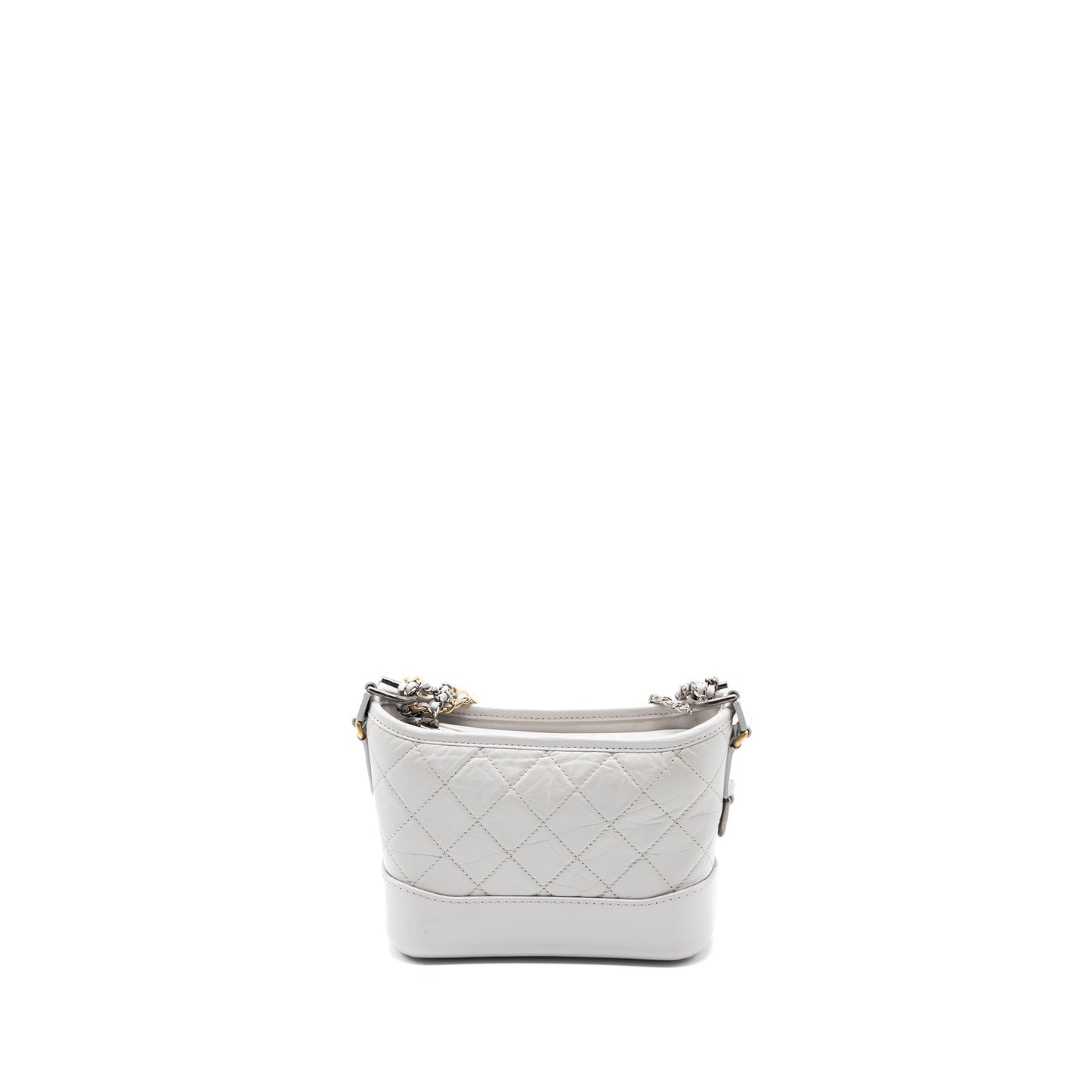 Chanel Small Gabrielle Hobo Bag Aged Calfskin Light Grey GHW