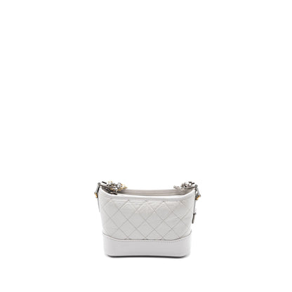 Chanel Small Gabrielle Hobo Bag Aged Calfskin Light Grey GHW